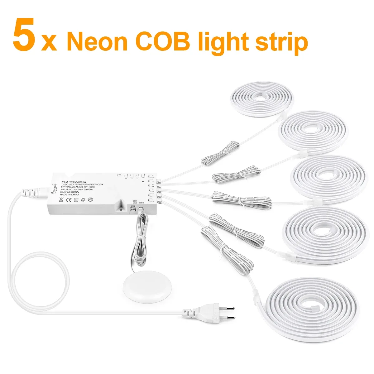Ruban LED COB Néon Flexible en Silicone avec Capteur Tactile et Balayage Manuel slide 11