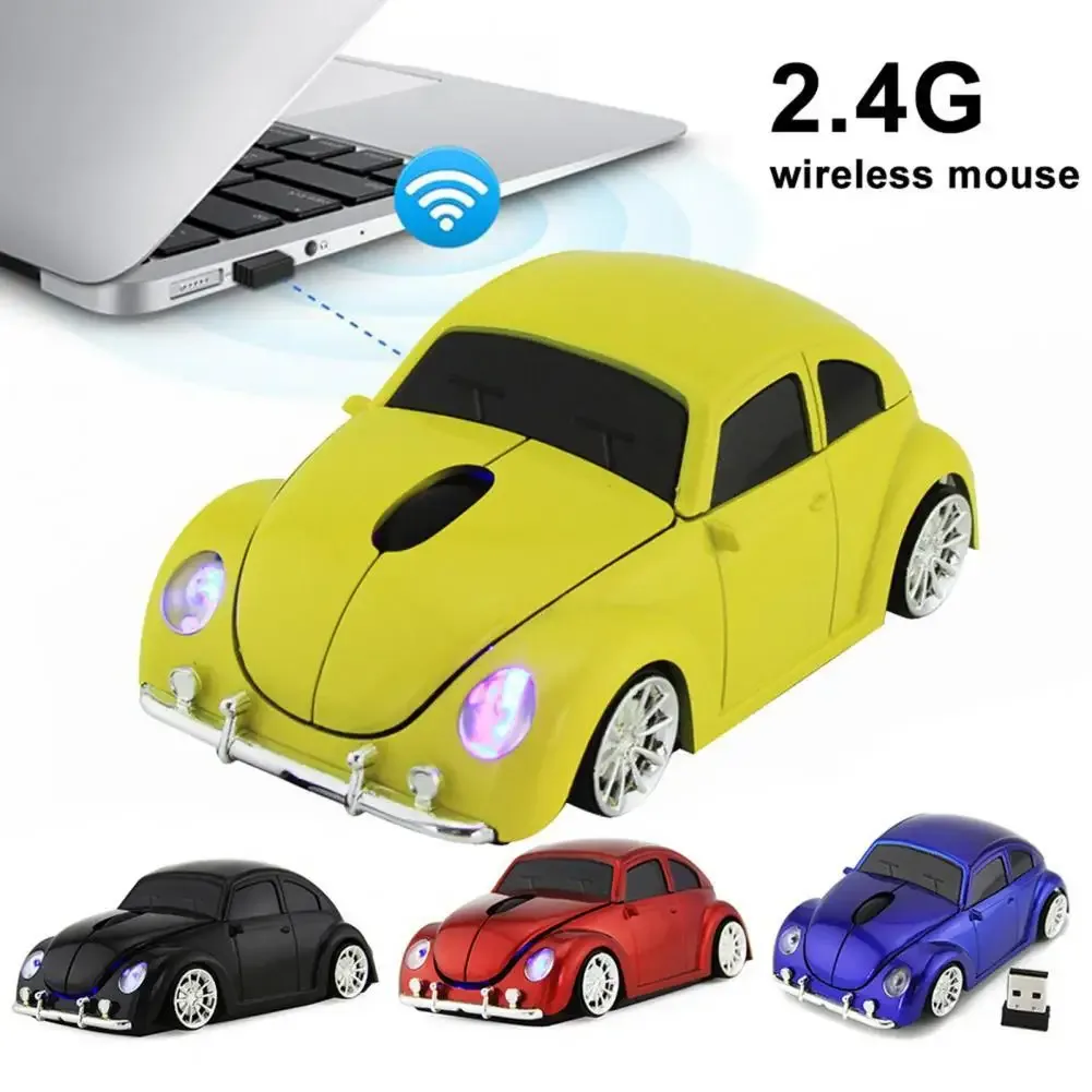 Souris optique sans fil VW Coccinelle pour ordinateur, 1000 DPI - Image 1