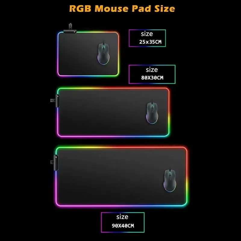 Tapis de souris gaming RGB XXL 900x400 mm - Motif Anime - Image 6