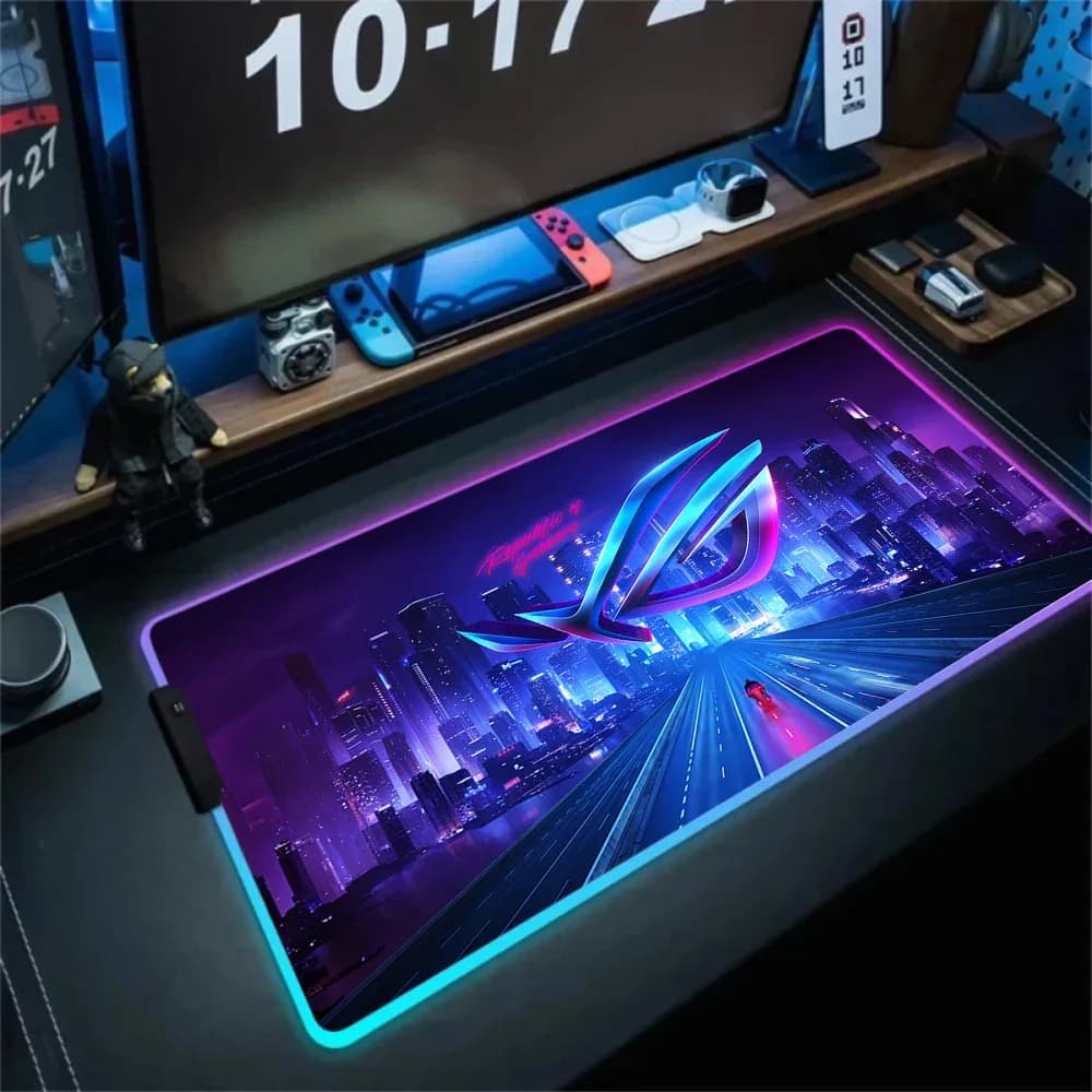 Tapis de souris gaming RGB XXL 900x400 mm - Motif Anime - Image 1