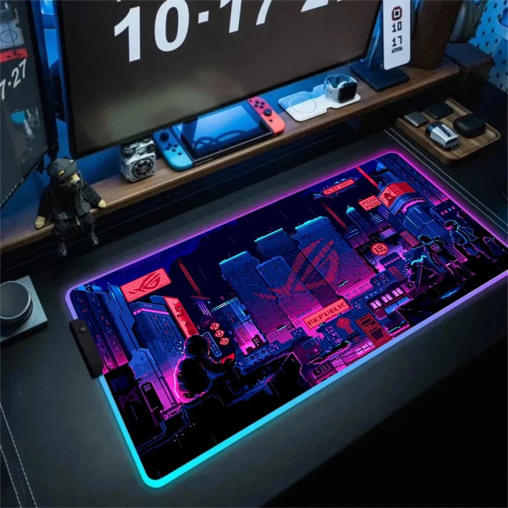 Tapis de souris gaming RGB XXL 900x400 mm - Motif Anime slide 18