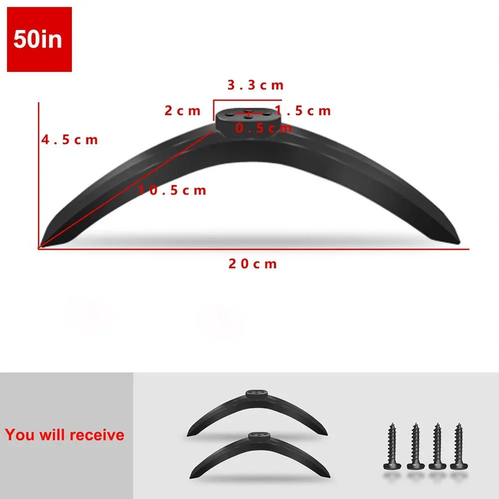 Pieds de support TV universels avec vis - Noir slide 10