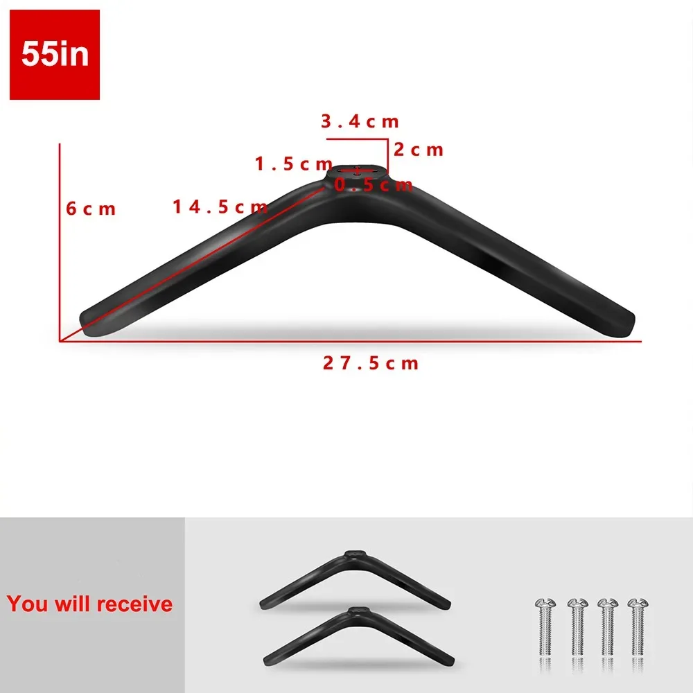 Pieds de support TV universels avec vis - Noir slide 11