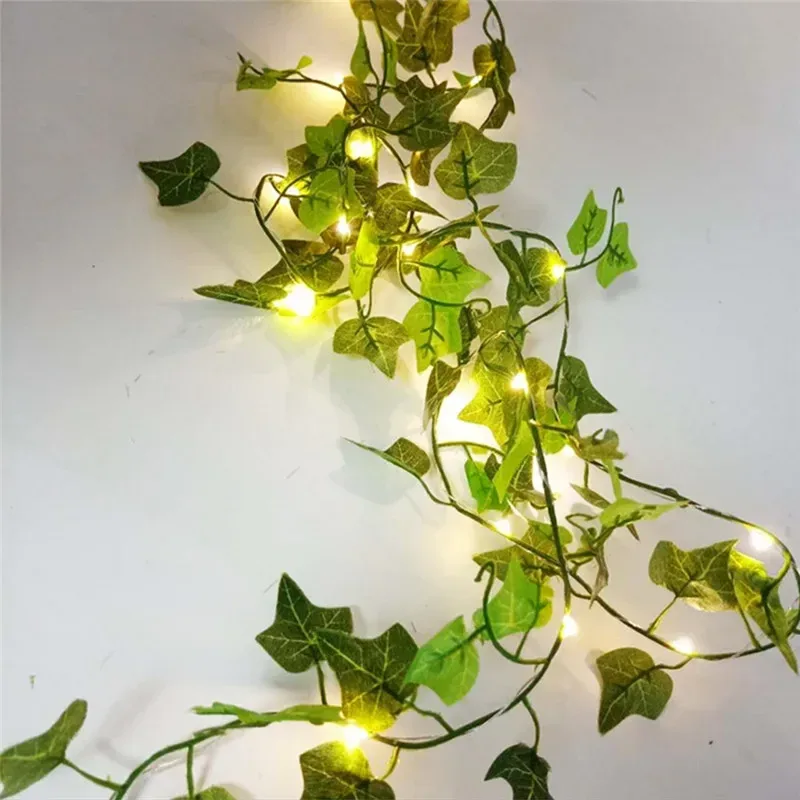 Guirlande lumineuse de vigne artificielle et fleurs pour décoration de Noël et mariage slide 9