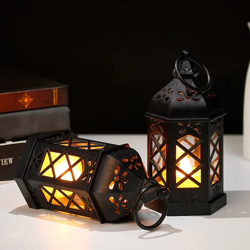 Lanterne LED rétro hexagonale maveraYY32 - Décoration d'ambiance et cadeau créatif - Image 4