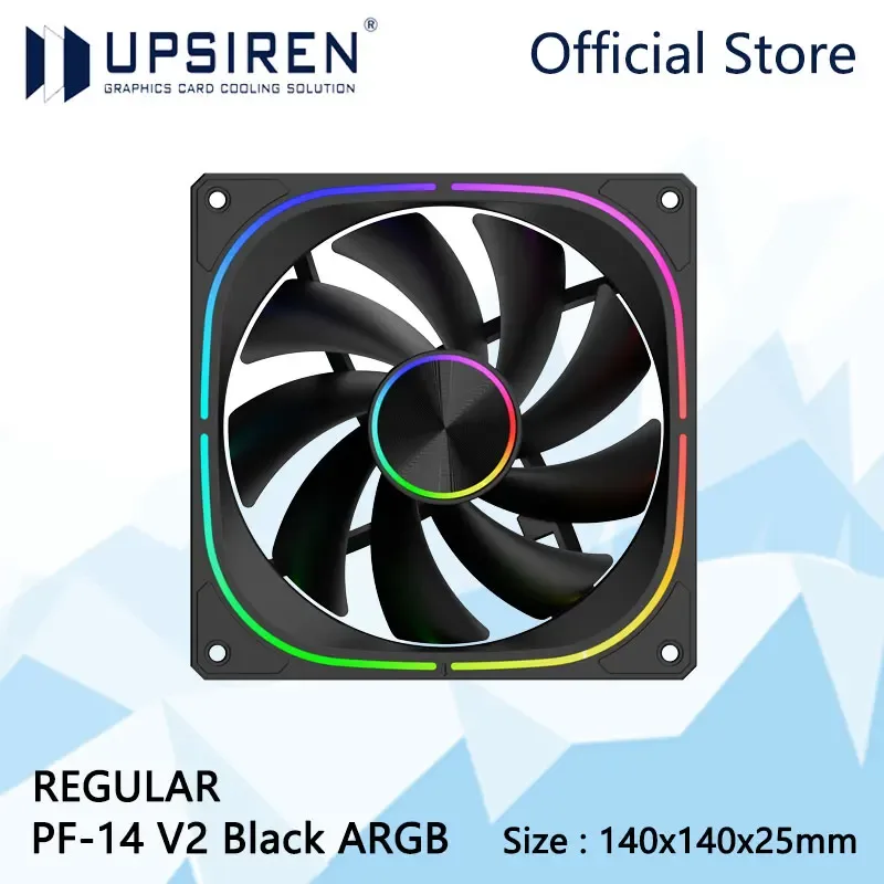 Ventilateur de Boîtier UPSIREN PF-14 V2 ARGB, Effet Miroir Infini sur 3 Côtés, 140 x 140 x 25 mm, Roulement Hydraulique, 36 LED slide 8