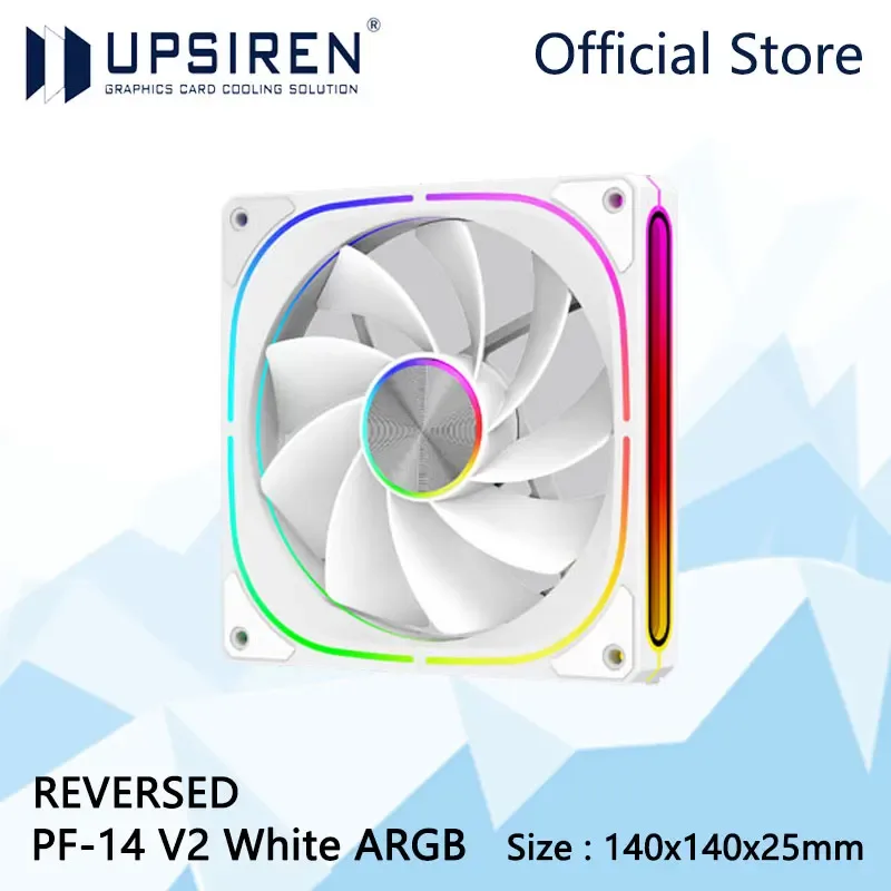 Ventilateur de Boîtier UPSIREN PF-14 V2 ARGB, Effet Miroir Infini sur 3 Côtés, 140 x 140 x 25 mm, Roulement Hydraulique, 36 LED slide 7