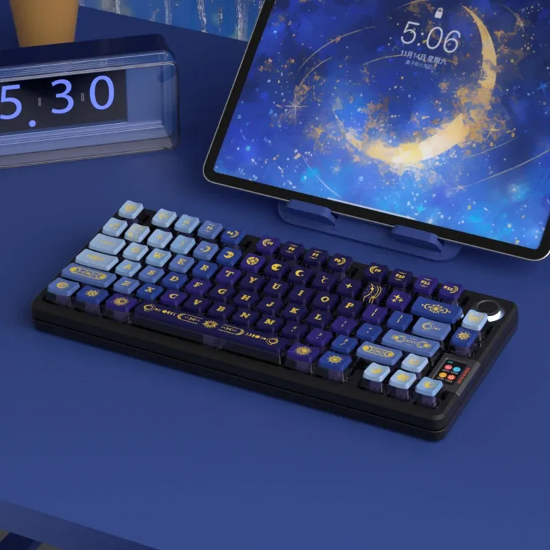 Set de touches STAR-MOON Pudding PBT - Profil OEM rétroéclairé pour clavier mécanique - Image 4