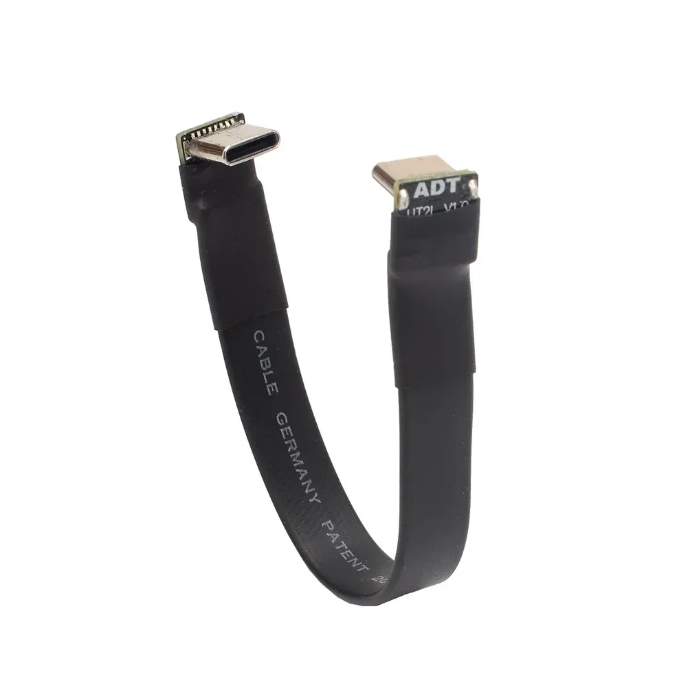 Câble d'extension USB-C 2.0 plat FPC blindé, connecteurs coudés à 90°, 5 cm à 3 m - Image 3