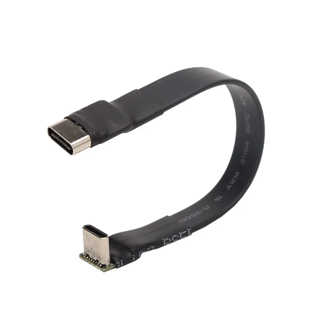 Câble d'extension USB-C 2.0 plat FPC blindé, connecteurs coudés à 90°, 5 cm à 3 m - Image 5