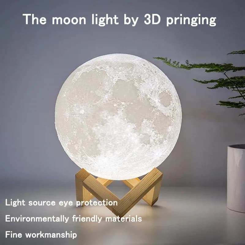 Lampe Lune LED 3D Tactile et Rechargeable - Image 2