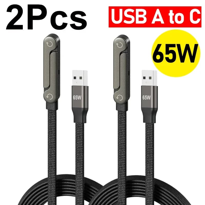 Câble USB-C 2-en-1 avec support de téléphone intégré 90° - Charge rapide 240W slide 9
