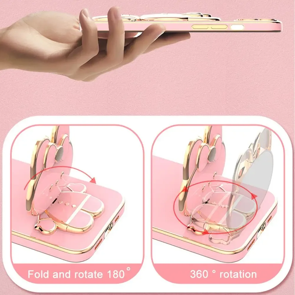 Support de téléphone 2-en-1 en métal avec miroir de maquillage intégré - Motif Chat slide 5