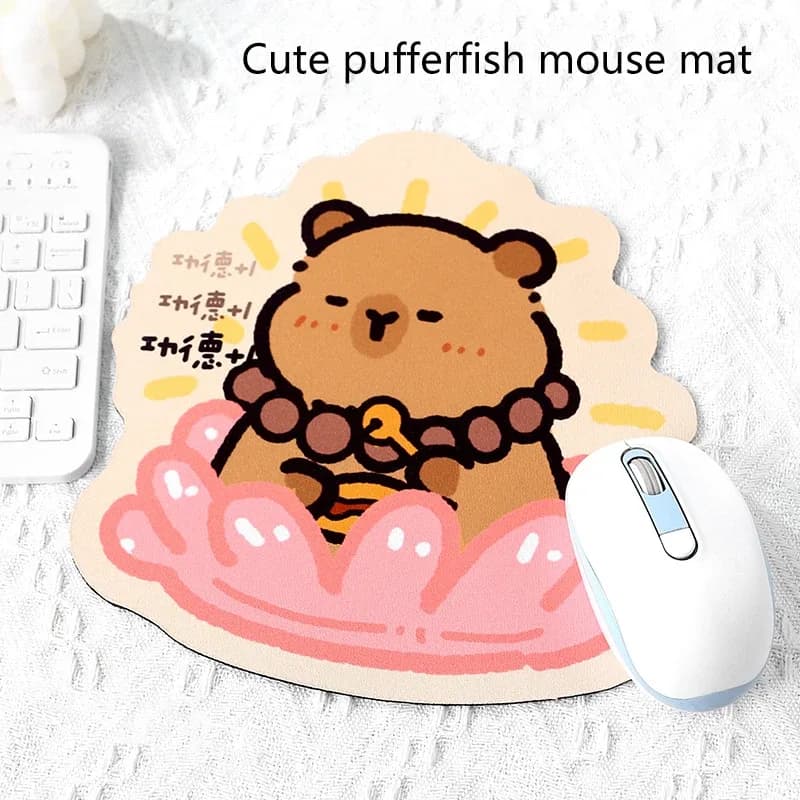 Tapis de souris Kawaii antidérapant - Motif animaux mignons - Image 5