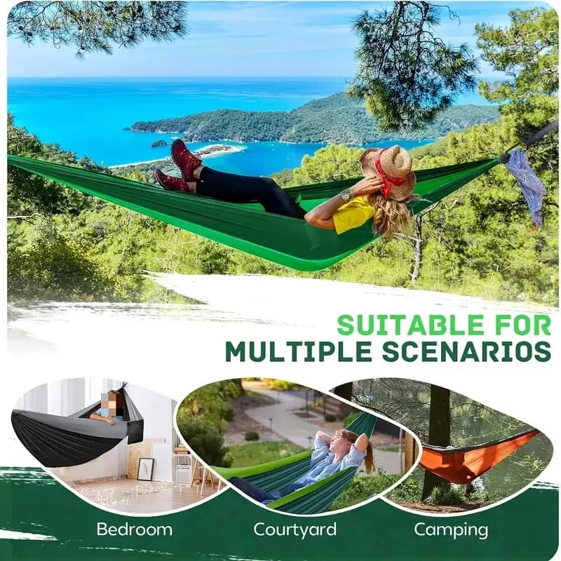 Hamac de camping léger et portable en nylon de parachute - Image 2
