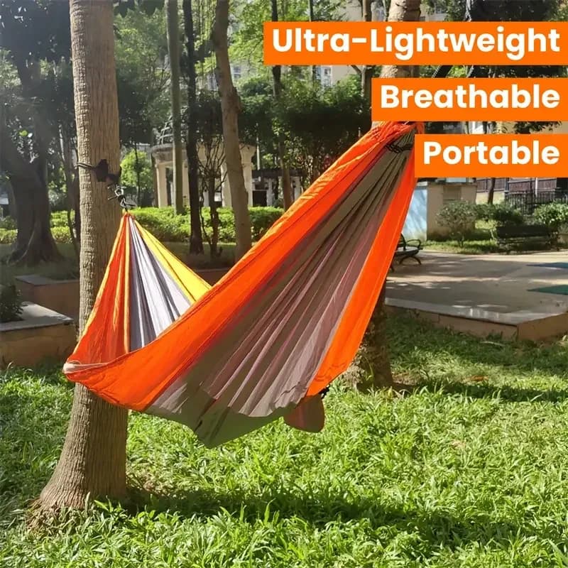 Hamac de camping léger et portable en nylon de parachute - Image 5
