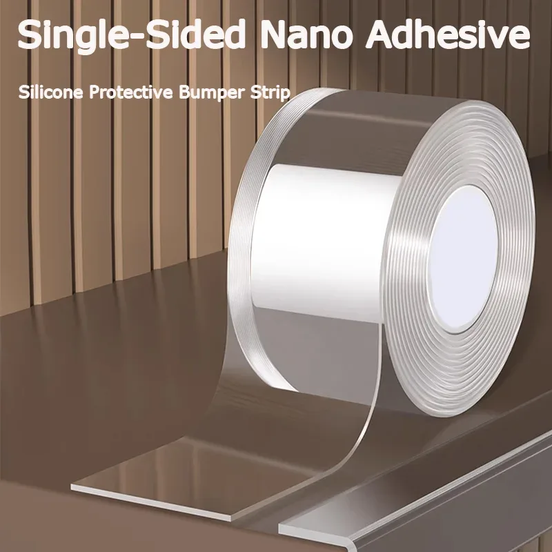 Ruban de protection anti-collision en silicone transparent, adhésif nano large et épais