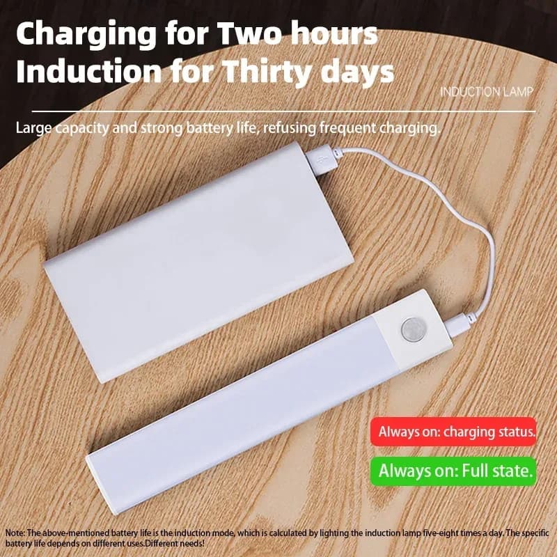 Réglette LED sans fil rechargeable avec détecteur de mouvement pour placard et armoire - Image 3