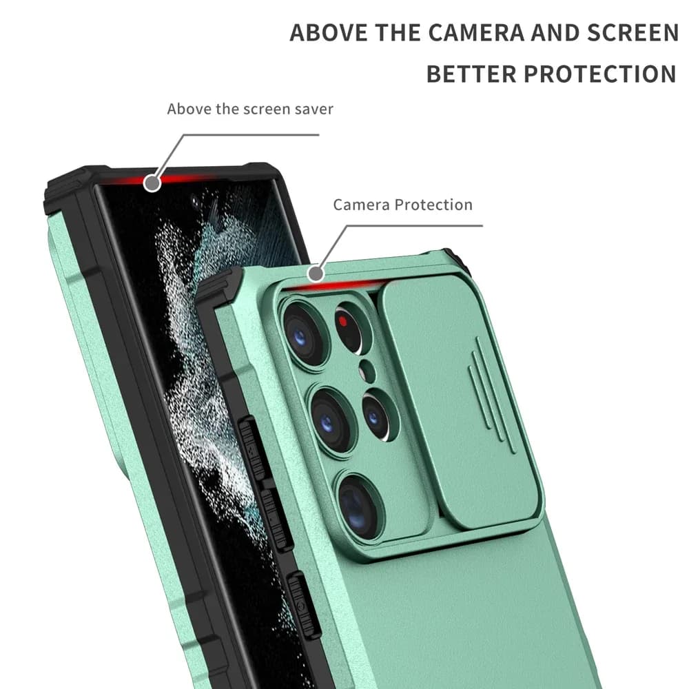 Coque de protection antichoc avec cache-caméra coulissant pour Samsung Galaxy S23 Ultra, S22+, S21 FE et Note 20 - Image 5