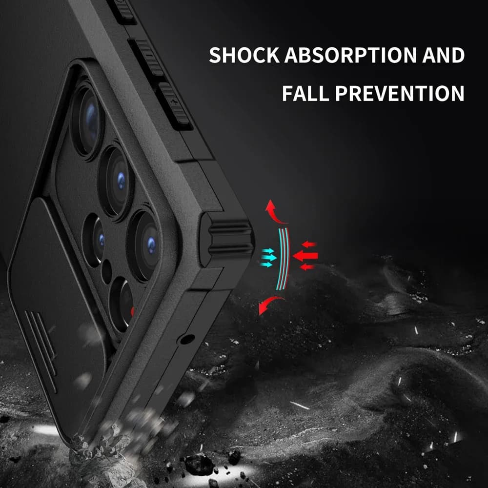 Coque de protection antichoc avec cache-caméra coulissant pour Samsung Galaxy S23 Ultra, S22+, S21 FE et Note 20 - Image 4