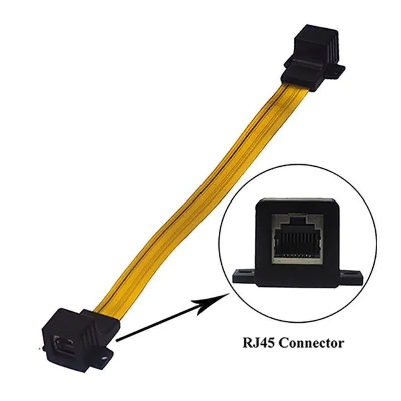 Câble réseau plat RJ45 CAT6 - Passe-fenêtre et porte - 30 cm - Image 2