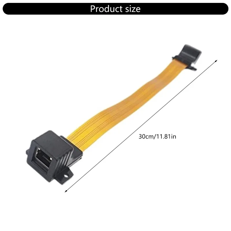 Câble réseau plat RJ45 CAT6 - Passe-fenêtre et porte - 30 cm - Image 4
