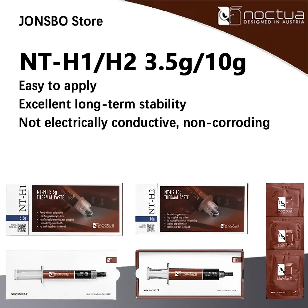 Noctua NT-H1 / NT-H2 - Pâte Thermique pour CPU et GPU (3,5 g / 10 g) - Image 1