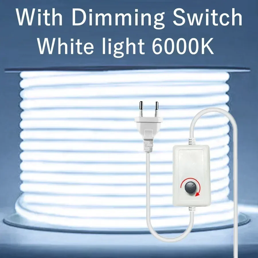 Ruban LED COB 220V Haute Densité, 288 LED/m, IP65 Étanche et Dimmable (RA90) slide 10