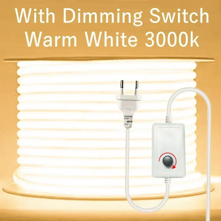 Ruban LED COB 220V Haute Densité, 288 LED/m, IP65 Étanche et Dimmable (RA90) slide 11