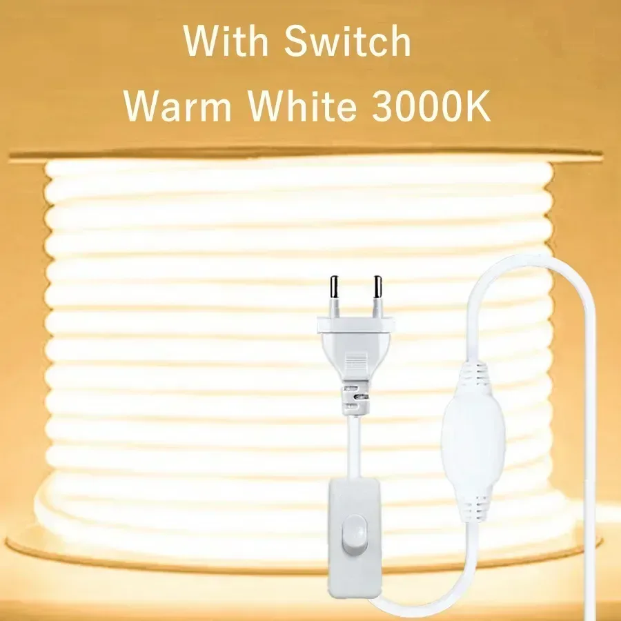 Ruban LED COB 220V Haute Densité, 288 LED/m, IP65 Étanche et Dimmable (RA90) slide 8