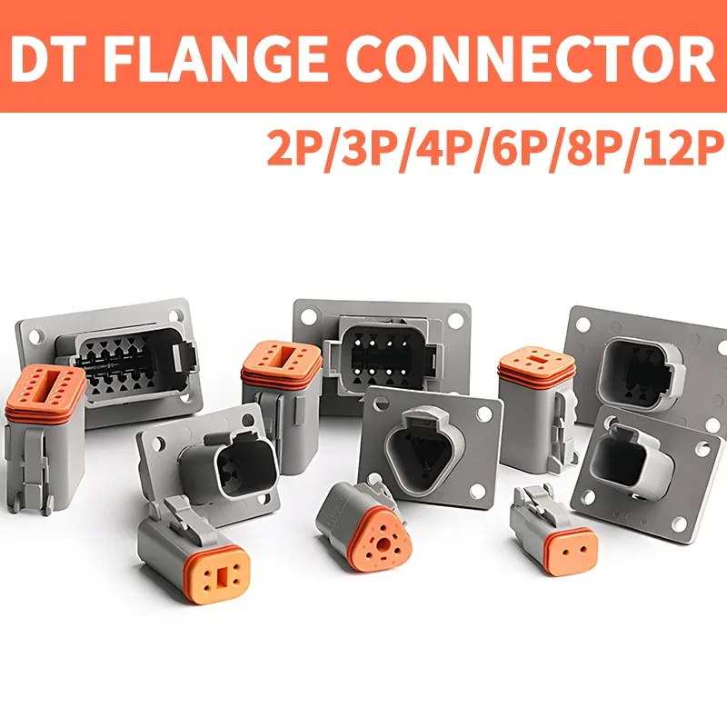 Connecteur étanche Deutsch DT04-12P-L012 - Montage sur panneau - Image 1