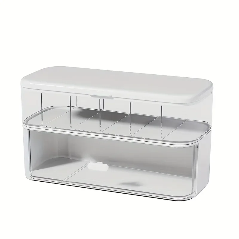 Boîte de rangement transparente pour câbles et chargeurs avec couvercle - Image 6