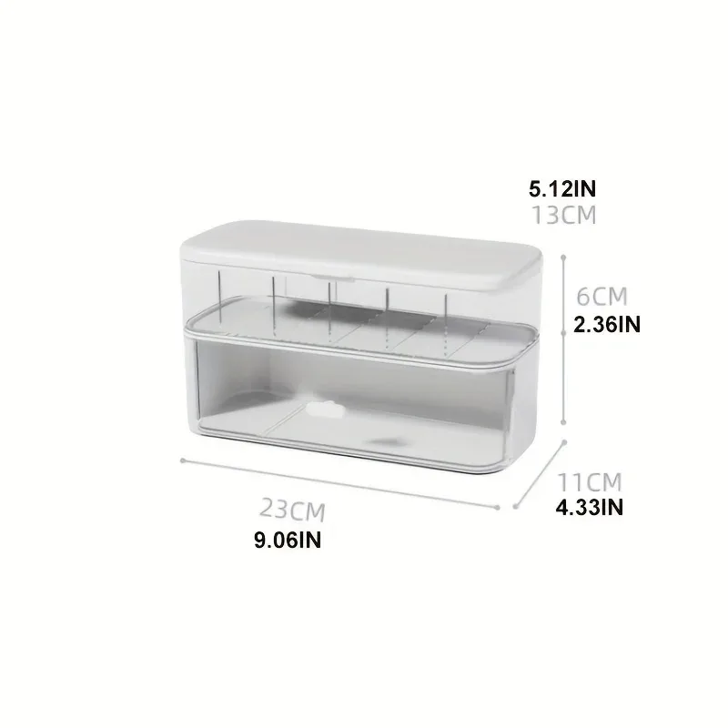 Boîte de rangement transparente pour câbles et chargeurs avec couvercle - Image 3