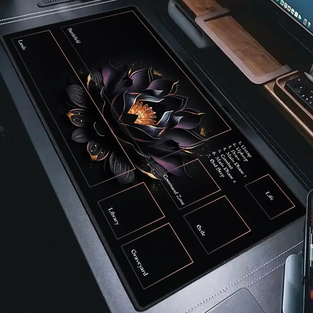 Tapis de jeu Magic: The Gathering - Lotus Noir - Bords cousus et base antidérapante