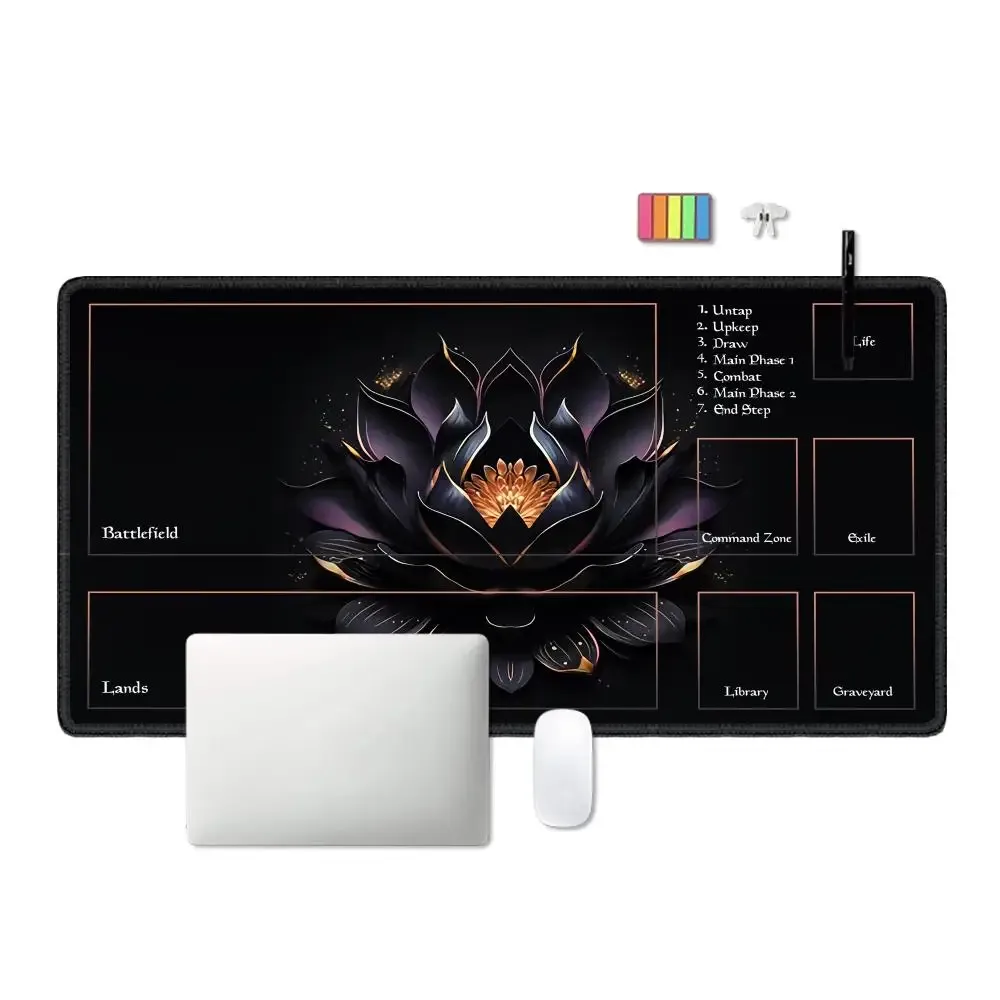 Tapis de jeu Magic: The Gathering - Lotus Noir - Bords cousus et base antidérapante slide 4