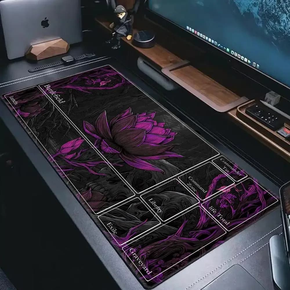 Tapis de jeu Magic: The Gathering - Lotus Noir - Bords cousus et base antidérapante slide 9