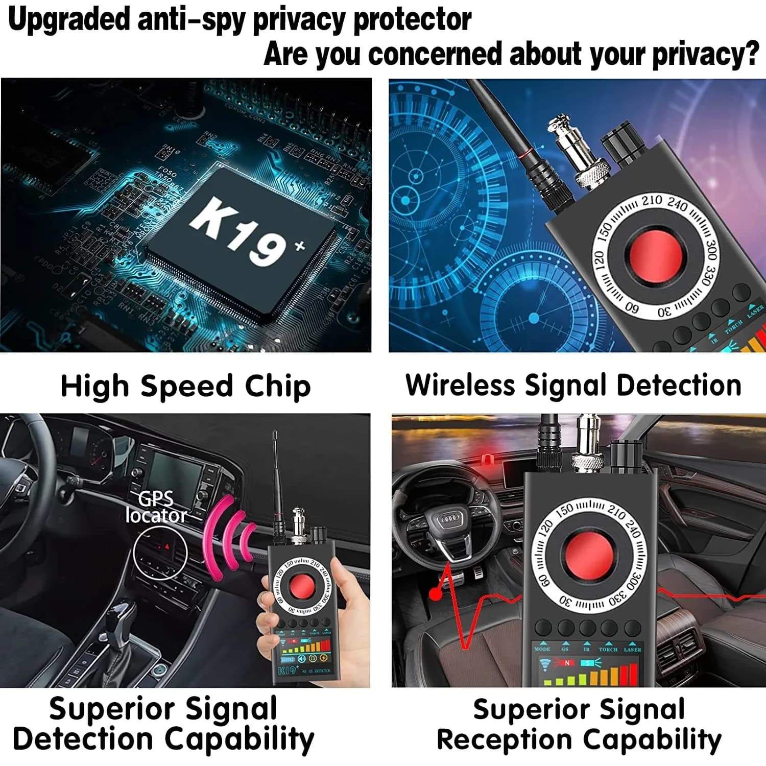 Détecteur K19+ de caméras cachées, signaux RF et traceurs GPS slide 4