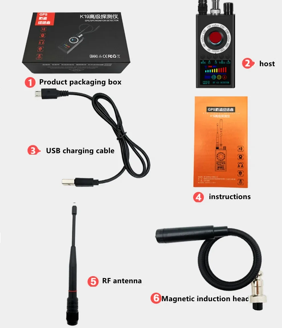 Détecteur K19+ de caméras cachées, signaux RF et traceurs GPS slide 7