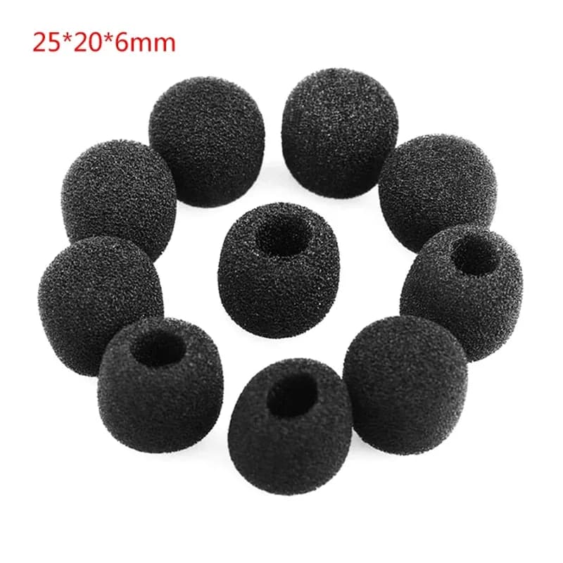 Lot de 10 bonnettes en mousse pour microphone à col de cygne slide 6