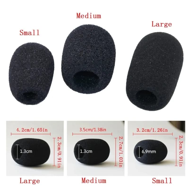 Lot de 10 bonnettes en mousse pour microphone à col de cygne slide 9