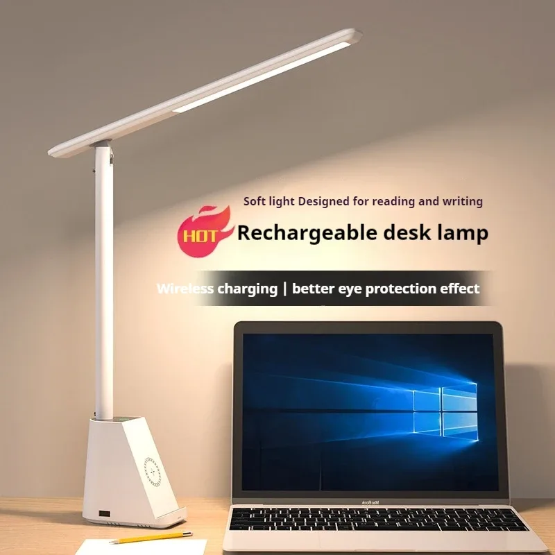 Lampe de bureau LED intelligente 15W avec chargeur sans fil et protection oculaire slide 2