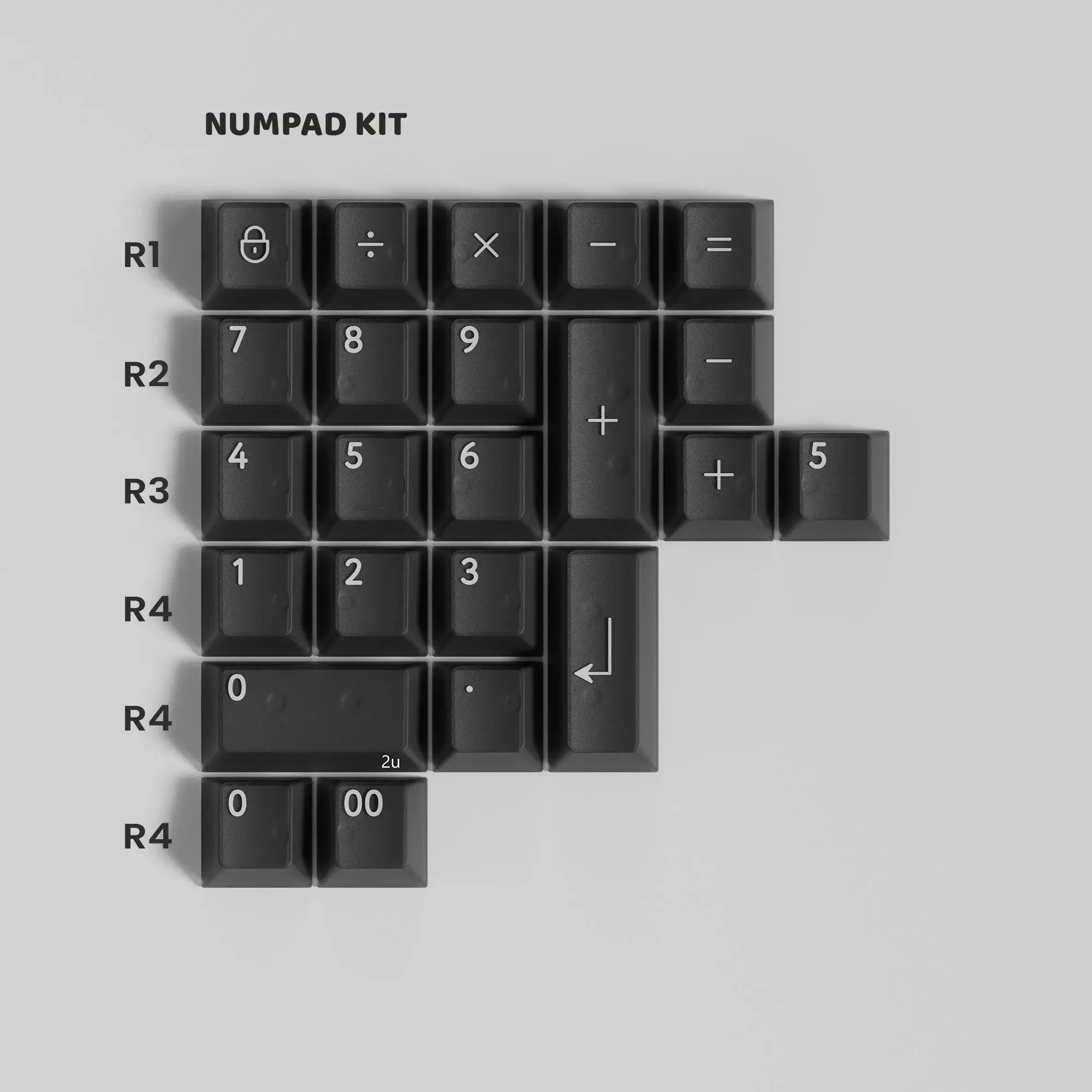PBTfans Neon - Set de touches ABS Doubleshot (Style MX) - Kit International, Pavé numérique et Barre d'espace slide 2