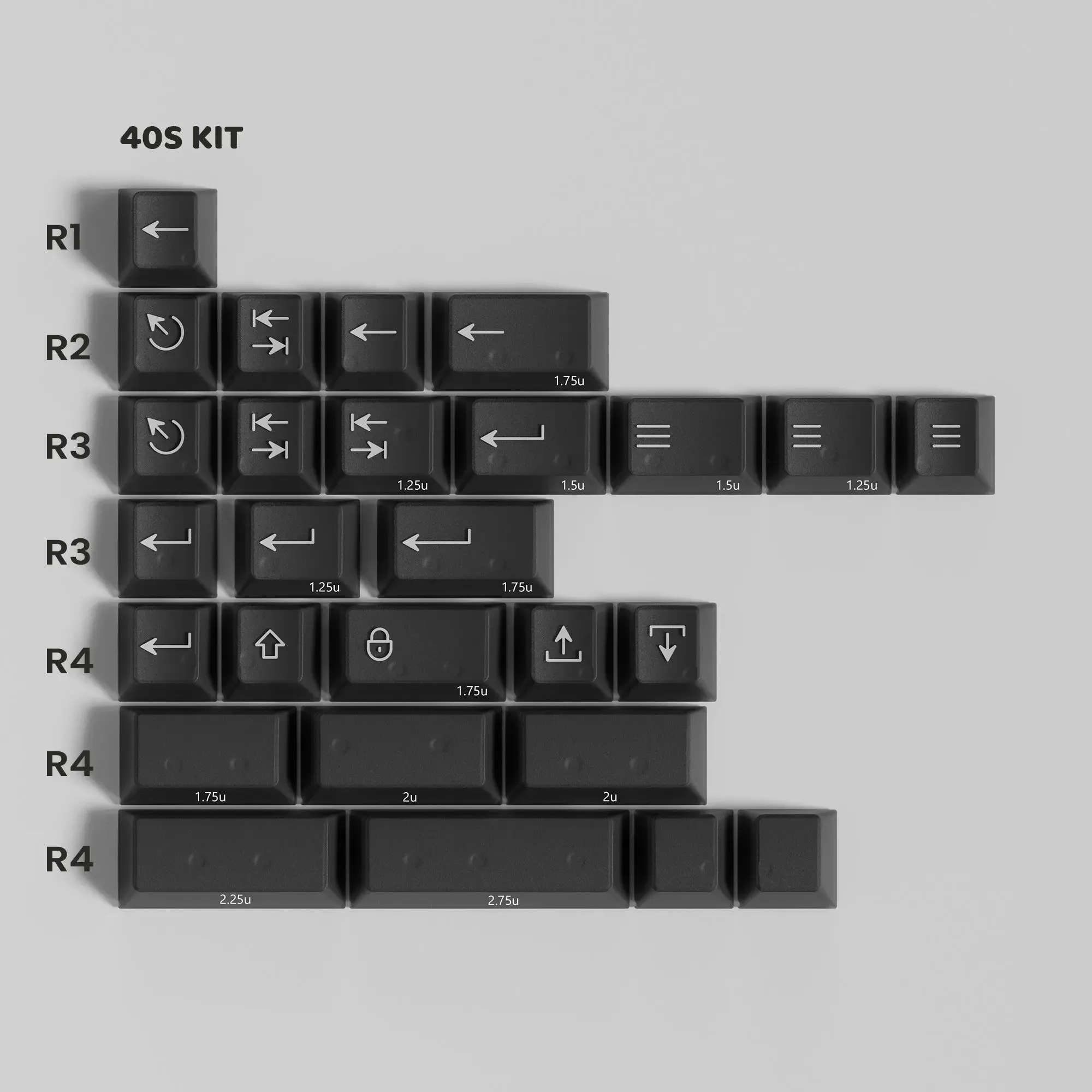 PBTfans Neon - Set de touches ABS Doubleshot (Style MX) - Kit International, Pavé numérique et Barre d'espace slide 9