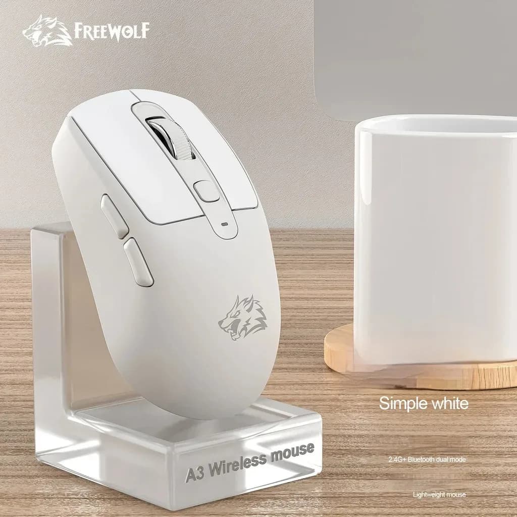 Souris sans fil Wolf A3 - Double mode Bluetooth et 2,4 GHz - Image 1