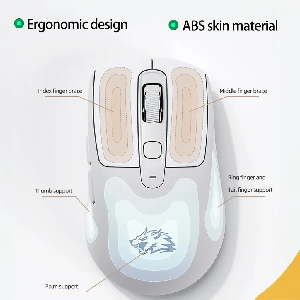 Souris sans fil Wolf A3 - Double mode Bluetooth et 2,4 GHz - Image 3