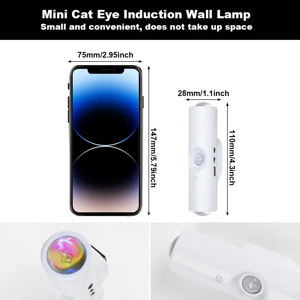Veilleuse LED RGB avec Détecteur de Mouvement, Rechargeable USB - Image 3