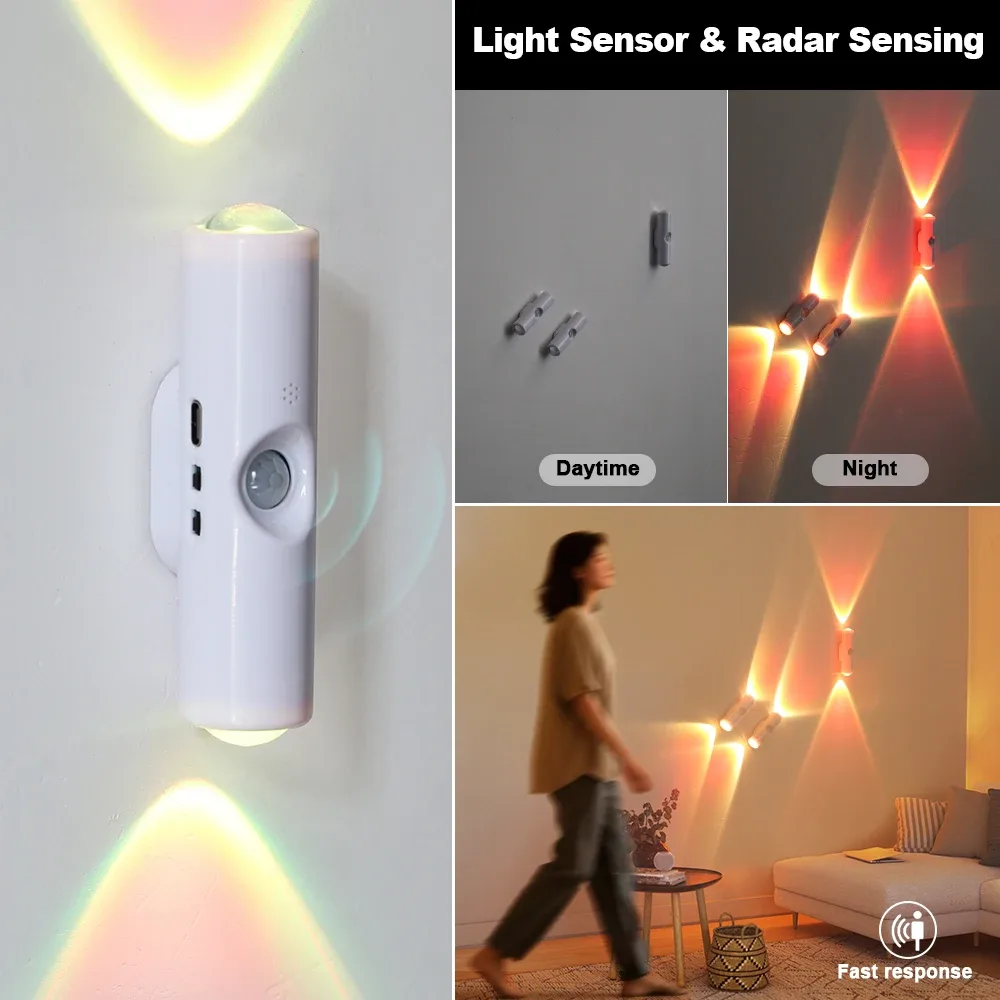 Veilleuse LED RGB avec Détecteur de Mouvement, Rechargeable USB - Image 6