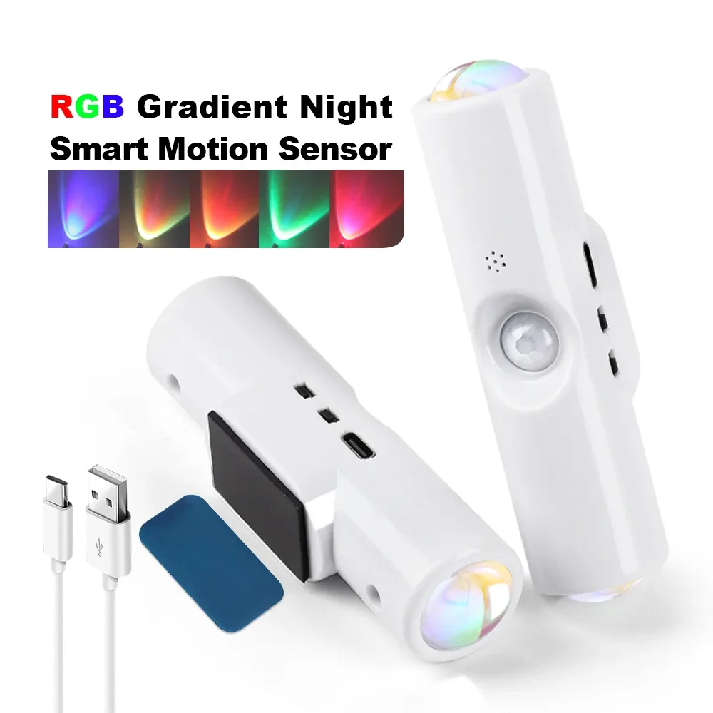 Veilleuse LED RGB avec Détecteur de Mouvement, Rechargeable USB slide 8
