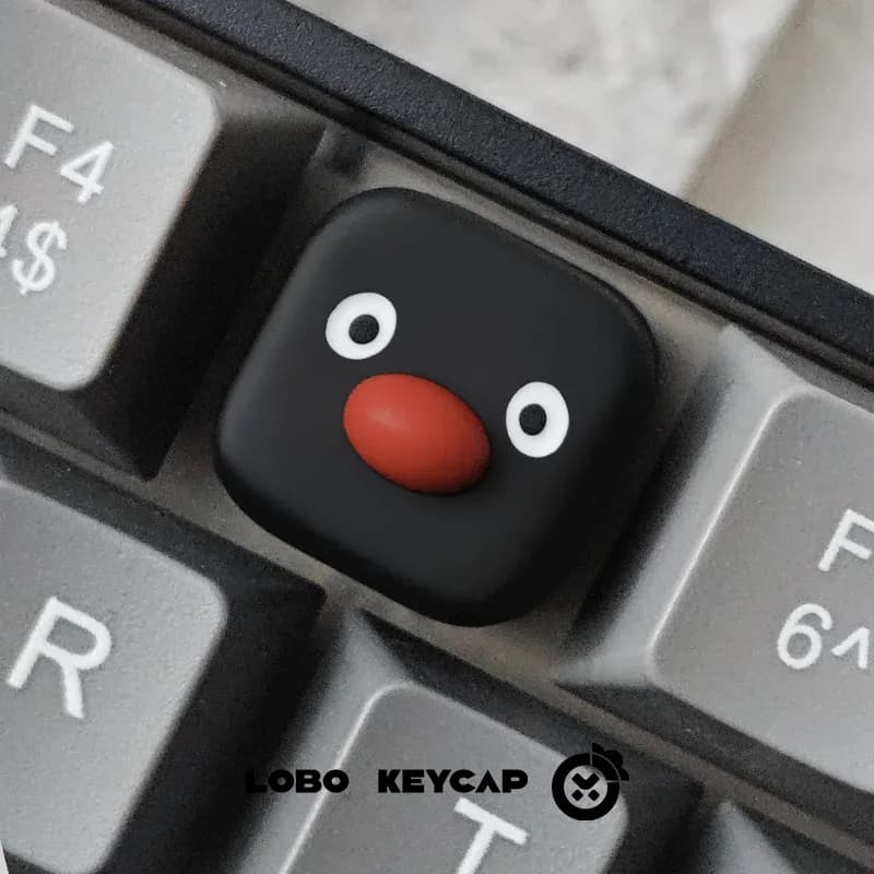 Touche de clavier artisanale en résine - Design Pingouin Kawaii slide 8