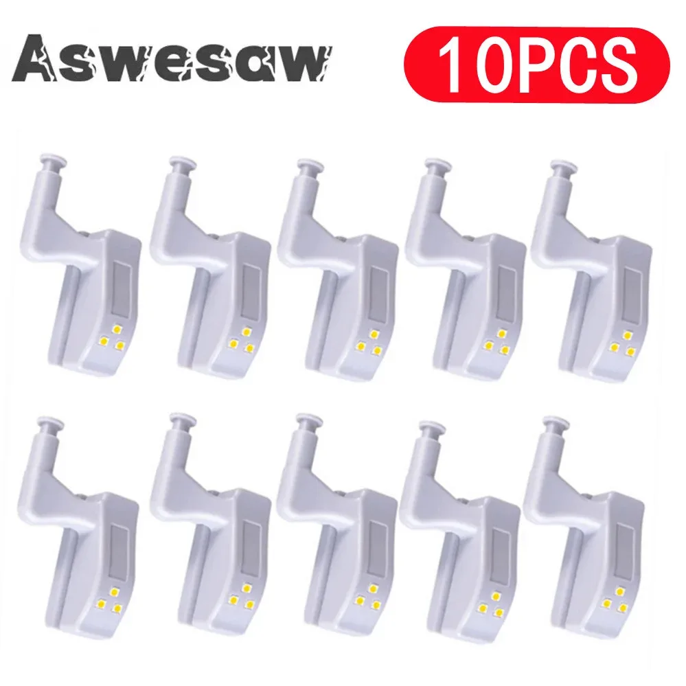 Lot de 10 lampes LED universelles pour charnières de placard avec capteur
